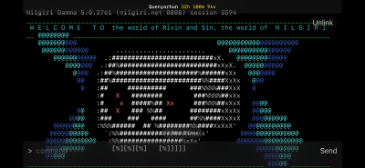 NilgiriIM in landscape: welcome screen with the Nilgiri skull art